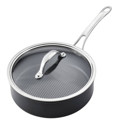 Anolon X Hybrid 10 Nonstick Induction Fry Wok With Lid Super Dark Gray :  Target