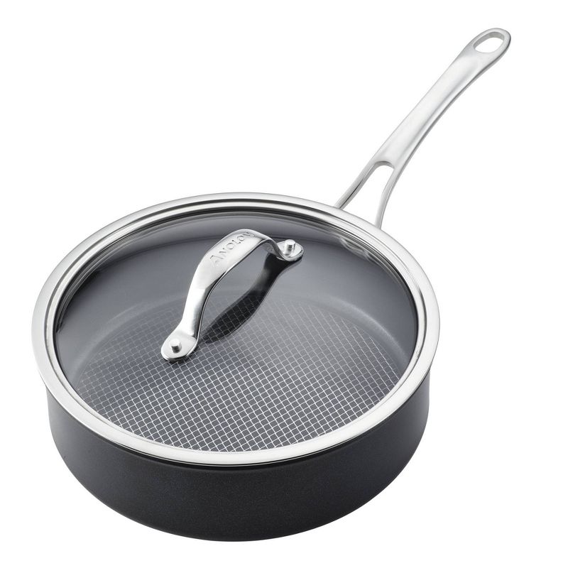 Anolon X Hybrid 3.5qt Nonstick Induction Saute Pan with Lid Super Dark Gray, 1 of 14