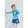 CoComelon JJ Infant Baby Boys Rash Guard and Swim Trunks Outfit Set Blue 18 Months - 2 of 4