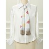 Allegra K Women's Graffiti Polka Dot Stripe Skinny Wrap Hairband Neck Scarves Neckerchief - 2 of 4