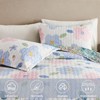 Inhand Microfiber Print Quilt Bedding Set, Flower print Soft Lightweight Coverlet For All Season - 4 of 4