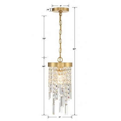 Antique Gold Crystal Indoor Pendant Light