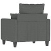 vidaXL Dark Gray Sofa Chair, 1-Seater Modern Design Armchair - Comfortable Fabric Material, Metal Frame - Ideal for Living Room, Bedroom, Office - 4 of 4