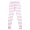 Believe In Magic Youth Girls Pink & White Striped Short Sleeve Shirt & Pant Set - 4 of 4