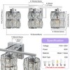 POWLIG 3- light Dimmable Bathroom Vanity Light with Cylinder Bilayer Crystal Shade - 4 of 4