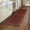 Washable Area Rugs Modern Bordered Floor Cover, Non-Slip Geometric Accent Carpet, Stain-Resistant Low Pile Indoor Mat - 2 of 4