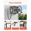 VEVOR Wall Mounted Garden Hose Reel, Holds 200 ft 5/8-inch Manual Water Hose Winder, Outdoor Reel with Brass Fitting & 5ft Leader Hose, Black - 3 of 4