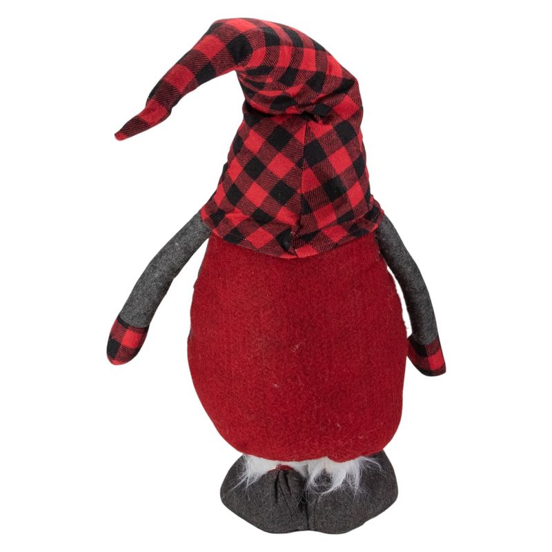 Northlight 41-Inch LED Lighted Red and Black Plaid Extendable Gnome Christmas Figure, 5 of 6