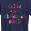 Women's - Instant Message - Coffee And Christmas Music Short Sleeve Graphic T-Shirt - 2 of 4
