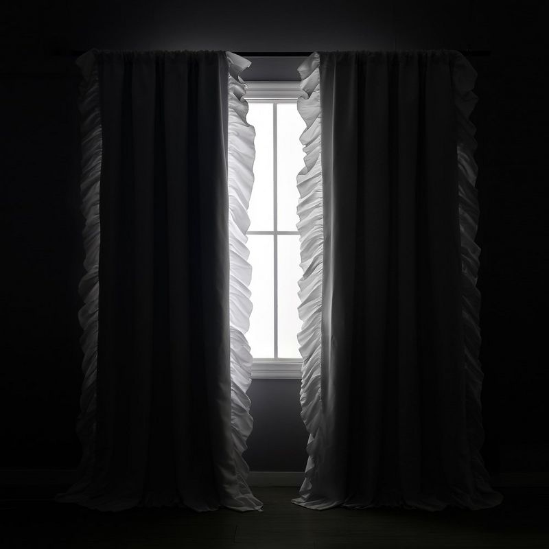 Reyna 100% Lined Blackout Window Curtain Panel White Single 54X84, 2 of 7