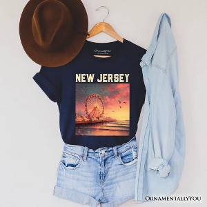 Vibrant The Wheel New Jersey State T-Shirt, Atlantic City Shore Tee and East Coast Souvenir | OrnamentallyYou - 1 of 4