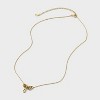 14K Gold Dipped Cubic Zirconia Rondelle Initial Necklace - A New Day™ Gold - 2 of 4