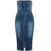 Women's Plus Size Underground Dress - mid denim | CITY CHIC - 4 of 4
