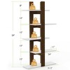 Costway 5-Tier Bookshelf Freestanding Storage Shelf Tree Bookshelf Room Divider - 2 of 4