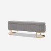 Bernardo Modern Tufted Storage Bench with Metal Legs|ART OF LIVING DESIGNS - 3 of 4