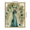 Amanti Art Sepia Peacock I by Grace Popp Framed Canvas Wall Art - 4 of 4