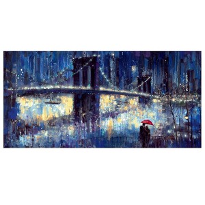 Courtside Market Evening Romance 45x96 Mural - 1 of 2