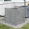 XINGHANZHENXUAN 3-Panel Outdoor Air Conditioner Fence 3-Section Outdoor Wooden Screen, Outside Wood Fence - 3 of 4
