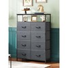 GALAXHERO Fabric Dresser 8 Drawers, Tall Storage Chest Tower for Bedroom, Closet, Living Room, Hallway, Space-Saving Organizer Unit - 3 of 4