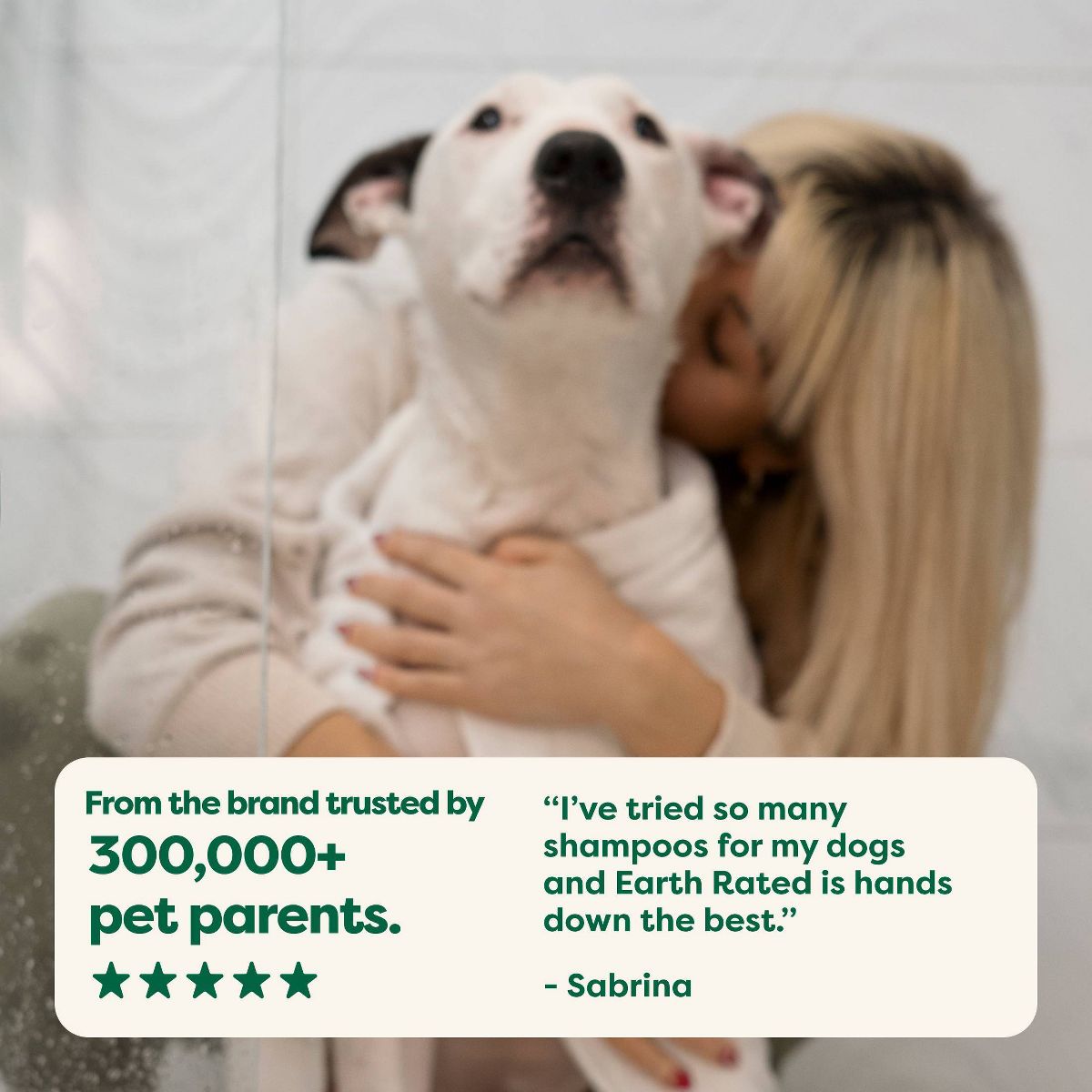 Earth Rated 4-in-1 Soothing Hypoallergenic Dog Shampoo and Conditioner - White Tea & Basil Scent - 16 fl oz - thumbnail 8
