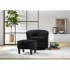 NicBex Upholstered Accent Chair with Ottoman and Cushion Design,Comfortable Chair and Ottoman Sets for Bedroom,Reading Room - 2 of 4