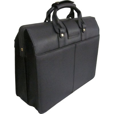 Waxy Brown Genuine Leather Locking Rolling Doctor Bag