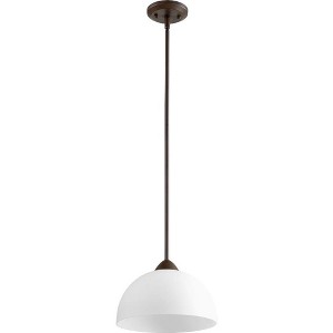 Quorum Lighting Barkley 1-Light Pendant, Oiled Bronze, 11W, 8H - 1 of 1