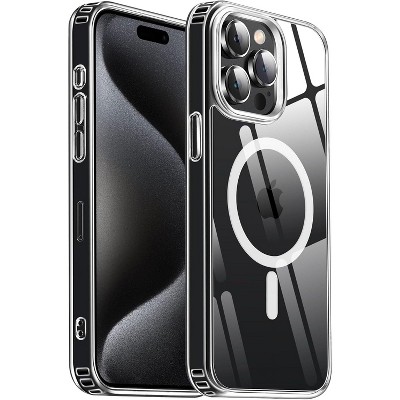 Entronix [Magnetic] Case Compatible with iPhone 15 Pro Max - [Hard Back] Slim Clear