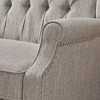 Oversized Fabric Wingback Push-Back Recliner Chair with Nailhead Trim and Tufted Back - 3 of 4