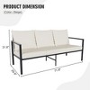 YARDSIGHT 3-Seater Modern Comfortable Patio Sofa - Galvanized Steel Frame & Woven Rattan Design, Versatile Use for Living Room, Patio, Balcony - 3 of 4