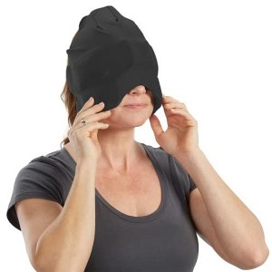 Aculief Headache, Migraine, & Stress Relief Hat - Natural Ice Mask for Tension & Muscle Pain – Black - 1 of 4