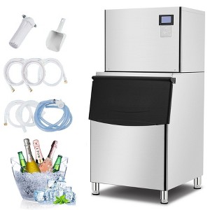 Acekool 550Lbs/24H Split Commercial Ice Machine with 350Lbs Storage, Stainless Steel Freestanding Ice Maker with Water Filter - 1 of 4