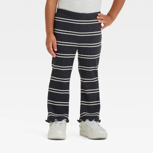 Grayson Mini Toddler Girls Pull on Striped Knit Pocket Jogger Pants Gray Target