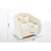 360-Degree Swivel Accent Chair,Upholstered Pumpkin-Shaped Barrel Chair for Living Room,Bedroom,Office-Baofuwish - 4 of 4