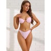 Elerevyo Women's Drawstring Underwire Spaghetti Straps Bikini Sets Beach Skirt Swimsuit 3 Pcs - 4 of 4