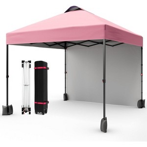 10x10 Pop Up Canopy with Sidewalls, Portable Outdoor Canopy with One Push Setup, Easy Set-Up Waterproof Pop Up Tent for Outdoor Party - 1 of 4