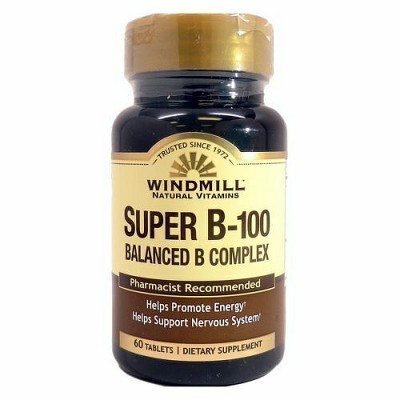 Windmill Super B-50 Balanced Complex Tablets - 100 Ct