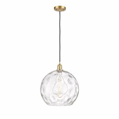 Athens Water Glass - 1 Light Pendant In Industrial Style-16.88 Inches Tall and 13.75 Inches Wide