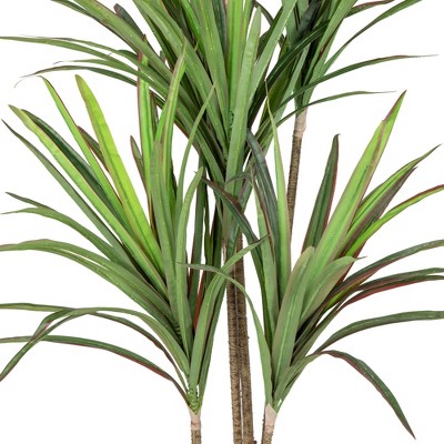 Elegant 5.5' Green Dracaena Marginata Artificial Potted Plant