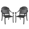 PAGED 2PC/4PC/6PC Patio Dining Chairs,Outdoor Dining Chairs with Black Frame and Cushions,Aluminum Chairs Suitable for Patio,Garden,Black - 2 of 4