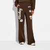 Women's Wide Leg Mickey Mouse Graphic Sweatpants - Brown - 2 of 3