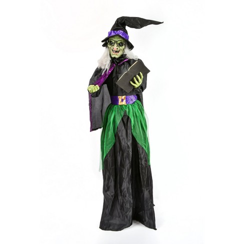 72?? Hanging Animated Talking Witch Decoration with Light-up Eyes