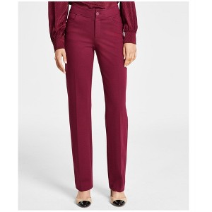 Anne Klein Womens Jillian Fly Front Casual Trouser Pants - 1 of 1