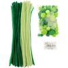 John Bead Craft Combo Pack Pipe Cleaners Pompoms Googly Eyes Activity Kits Green Mix 300 Pieces - 4 of 4