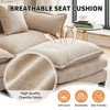 112'' U-Shaped Modular Sectional Sofa, Comfy 3 Seater Couch with 2 Ottoman & Throw Pillows - 4 of 4