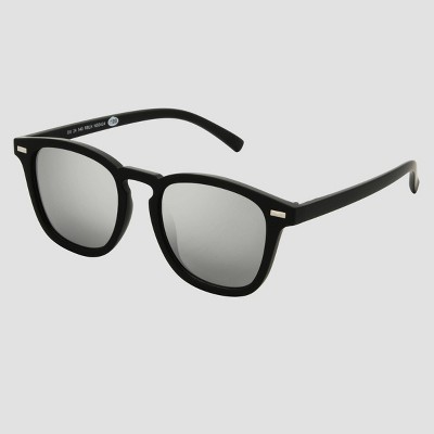 Men's Oval Plastic Sunglasses - Original Use Black: Scratch-Resistant, Blue Light Filtering, UV Protection - image 2