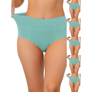 INSPIRE CHIC Women's High-Waisted Available in Plus Size Tummy Control Briefs 6 Packs - 1 of 4