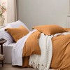 Duvet Cover Set 3pcs Prewashed Fabric Queen Size Bright White - Bedsure - 4 of 4