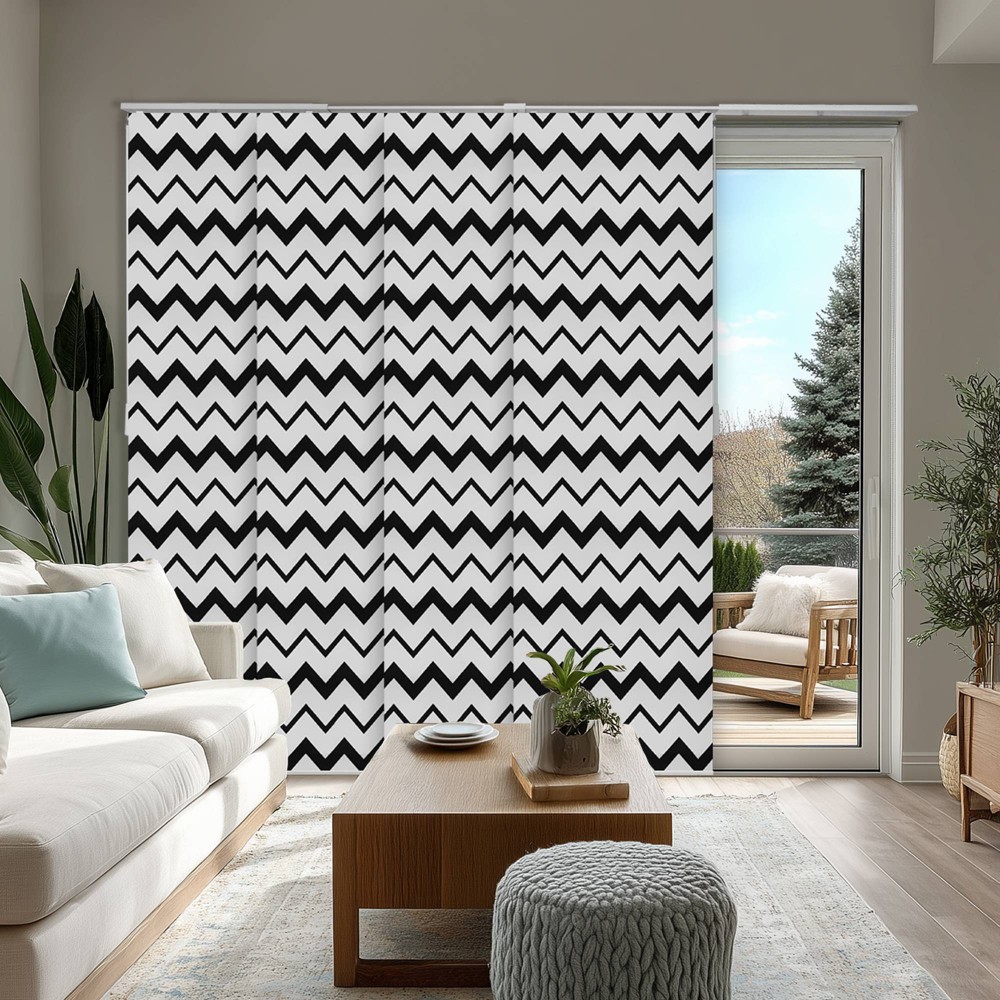 86"x96" Chicology Light Filtering Panel Track Wave Blind White