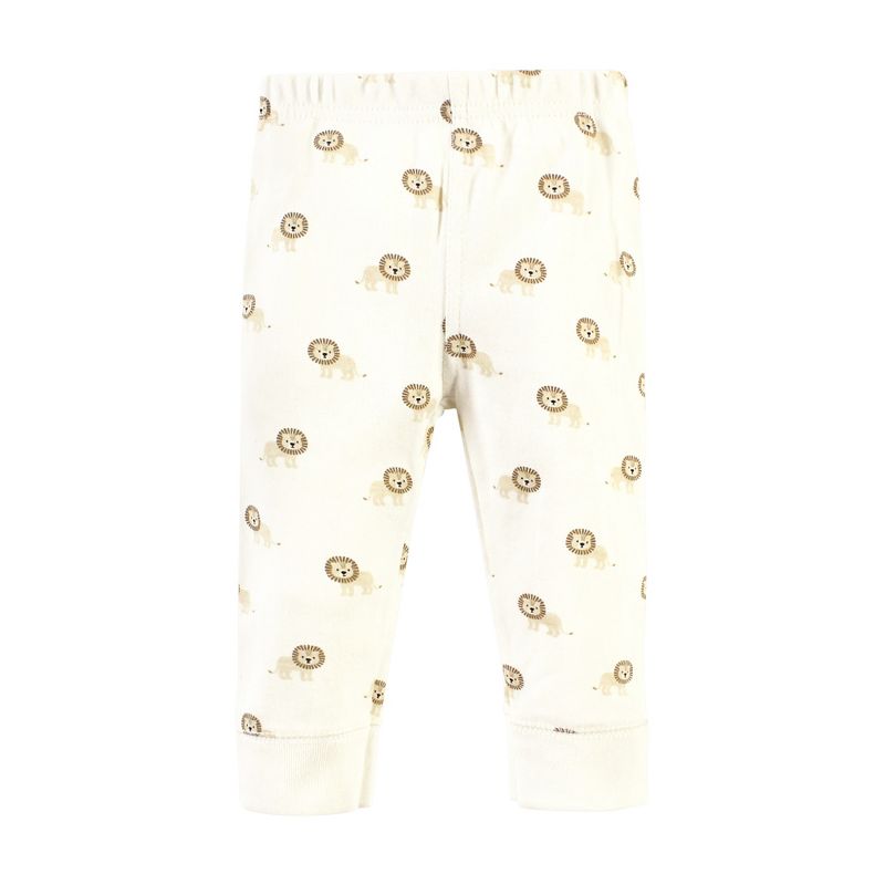 Hudson Baby Infant Boy Cotton Bodysuit and Pant Set, Brave Lion Short Sleeve, 5 of 6